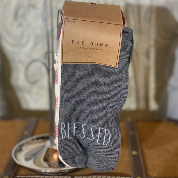 Rae Dunn Accessories - Rae Dunn 10 Pack Thankagiving Ankle Socks
